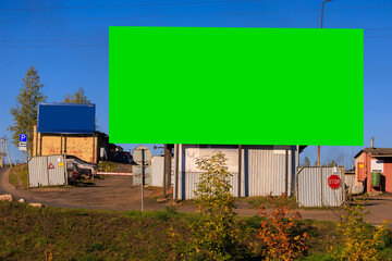 Background for design, billboards on city streets and along roads