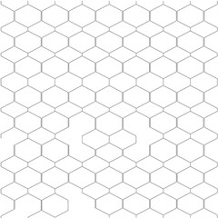 A close-up view of a geometric pattern featuring hexagons in a repeating design, creating a visually appealing texture