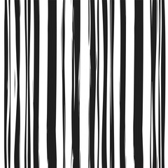 A close-up view of black and white vertical stripes with a distorted wavy pattern