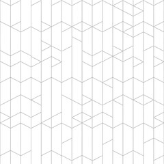 Geometric pattern of interconnected lines forming a repeating design of hexagons and chevrons in a seamless arrangement