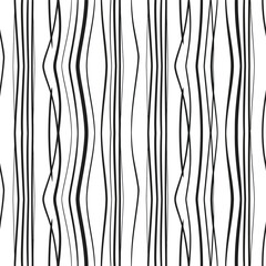 Abstract black and white wavy stripes pattern illustration viewed from a straight-on perspective