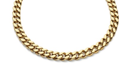 Obraz premium Heavy Gold Cuban Link Chain Necklace