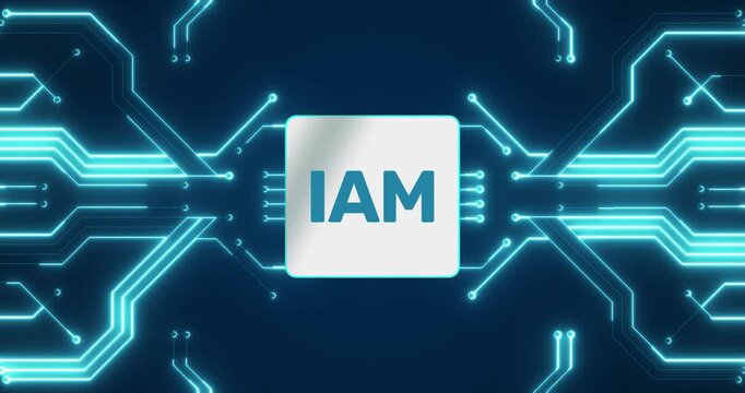 IAM - Identity and Access Management on a circuit board