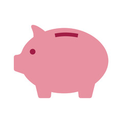 Obraz premium Pink Piggy Bank Vector Illustration - Savings and Finance Concept