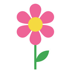 Pink Flower Vector Illustration - Nature and Floral Concept
