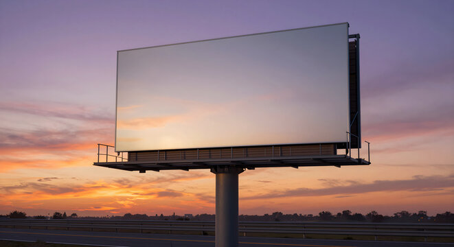 A billboard on a highway