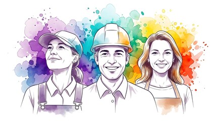 Labor day tribute honoring american workers and labor unions