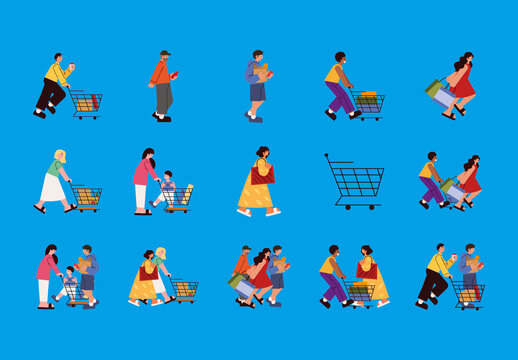 Shopping Illustration Design Set