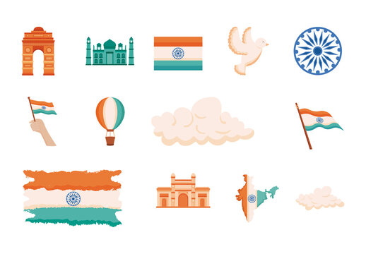 India Independence Day Design Set