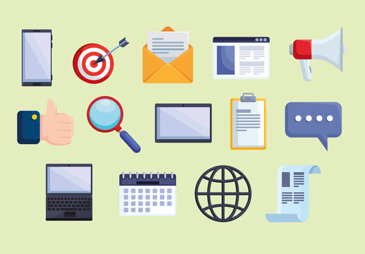 Social Media Illustration Set