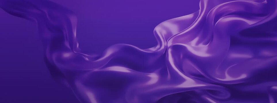 WIDE Smooth flowing silk fabric loop animation. Elegant abstract cloth motion suitable for luxury backgrounds, fashion visuals, branding, and cinematic design projects.	