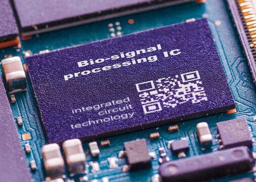 Bio-signal processing IC Processes physiological signals such as ECG and EEG.