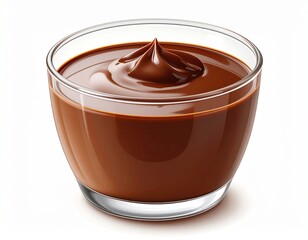 melted chocolate on white background