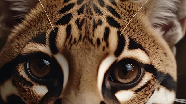 Ocelot Close-Up: Wild Cat's Intense Gaze