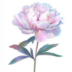 Obraz premium Peony bloom flower peony illustration delicate.