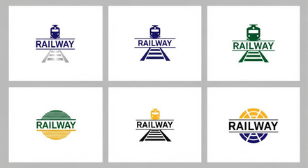 Collection of Railway Station Logos and Icons. © Pero