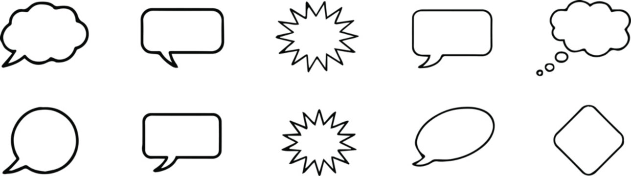 bubble comic speech bubble icons and callout vector pack