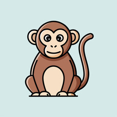 Fototapeta premium Cute monkey cartoon vector