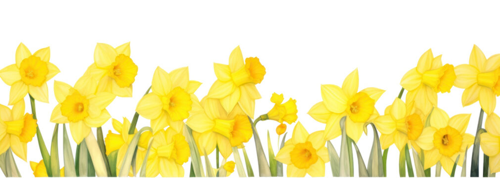 PNG Daffodil border flower plant