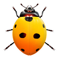 3D Rendering Ladybug on White