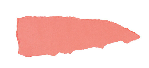 Un morceau de papier brut, de forme triangle, de couleur rose clair et déchiré sur un fond transparent. Un espace de copie. © Gautier Normand