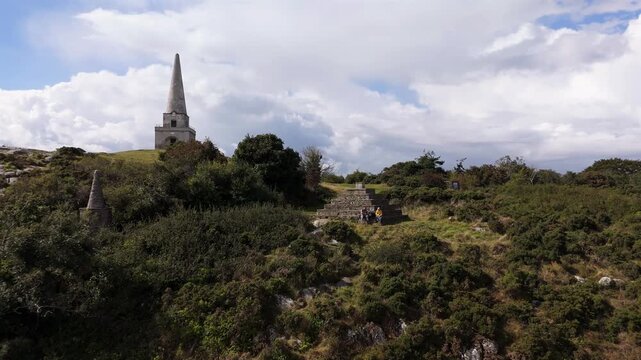 Aerial view of Killiney Hill in Dublin, Ireland