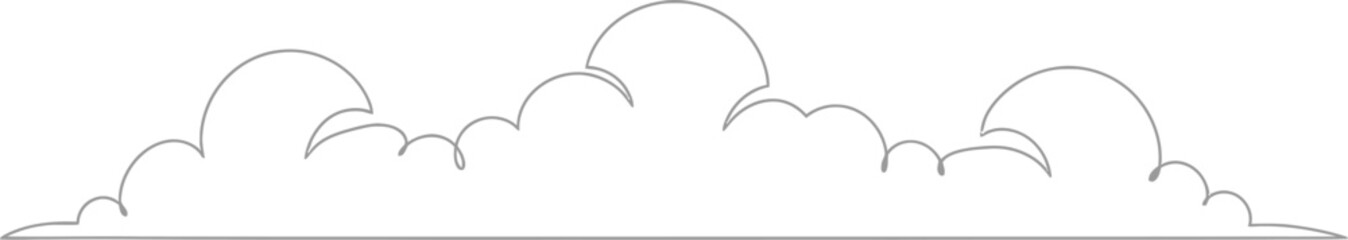 Obraz premium A stylized illustration of white clouds against a white background.