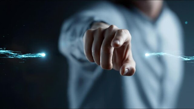 Hand Directing Opposing Data Streams to Fuse Systems in Digital Transformation.