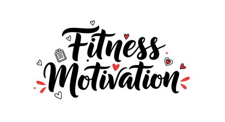 Fitness motivation typography design © Lexxa