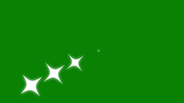 magical twinkle star glitter on smooth green gradient background. Luminous twinkling star  on dark night style, radiant twinkle star sparkle overlay on soft. Fantasy twinkling star glow on neon.4k