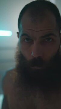 Intense Boxing Training and Fight: Professional Boxers Sparring in Ring, Close-up Portraits, Jumping Rope, Push-ups, and Cinematic Gym Workout Sessions with Athletic Men.