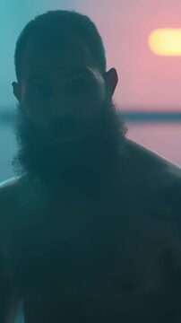 Intense Boxing Training and Fight: Professional Boxers Sparring in Ring, Close-up Portraits, Jumping Rope, Push-ups, and Cinematic Gym Workout Sessions with Athletic Men.