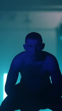 Intense Boxing Training and Fight: Professional Boxers Sparring in Ring, Close-up Portraits, Jumping Rope, Push-ups, and Cinematic Gym Workout Sessions with Athletic Men.