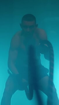 Intense Boxing Training and Fight: Professional Boxers Sparring in Ring, Close-up Portraits, Jumping Rope, Push-ups, and Cinematic Gym Workout Sessions with Athletic Men.