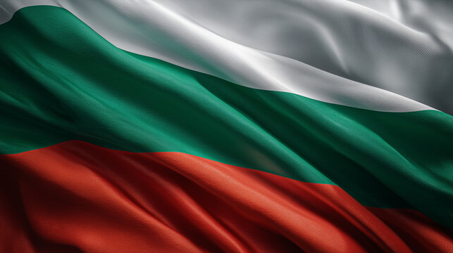 bulgarian flag waving in the wind