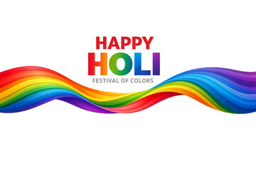 Holi poster: happy holi poster design; typography happy holi
