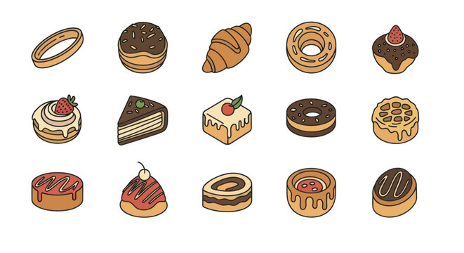 Assortment of sweet pastries and baked goods