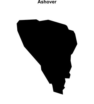 Ashover (England) blank outline map
