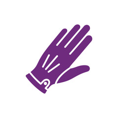 Obraz premium Elegant Purple Glove Action Direction Icon