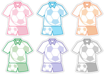 サッカー■ユニフォーム型メッセージカード（サッカー）