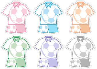 サッカー■ユニフォーム型メッセージカード（サッカー）