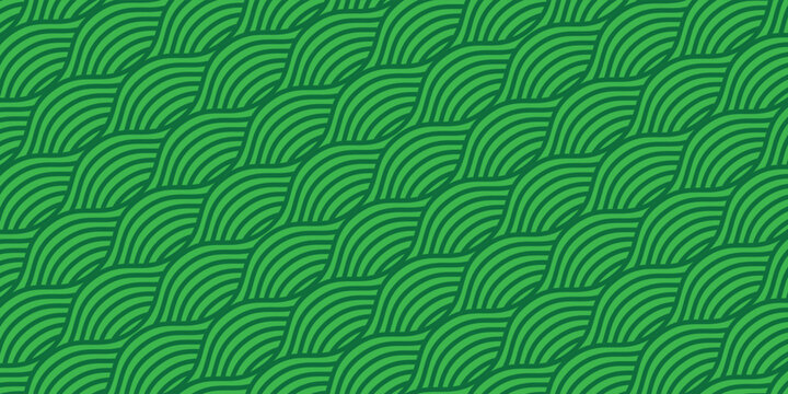 Seamless green vineyard pattern with organic wavy lines of grape fields. Eco‑friendly farm texture, abstract striped landscape, natural agriculture background, botanical vector design for rustic decor