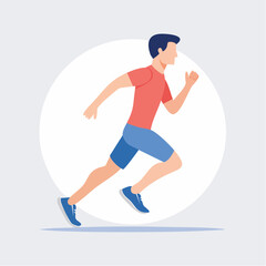 Obraz premium Fitman Running Silhouette For Health And Fitness Activities