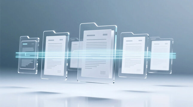 Automating secure digital workflow platforms with floating transparent files in modern virtual environment for advanced Enterprise AI System optimizing intelligent document processing