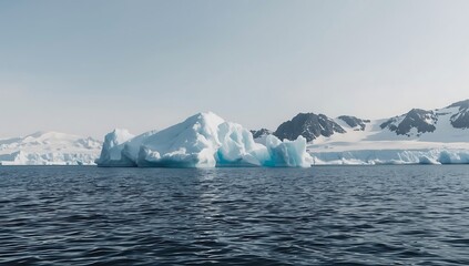 Expansive Arctic Landscape with Glaciers and Mountains