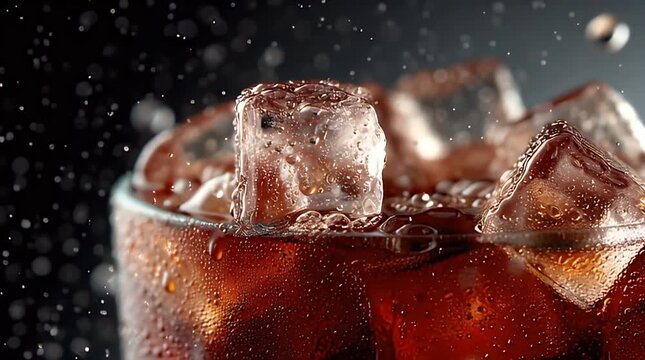 Iced Coffee Being Poured into Glass.