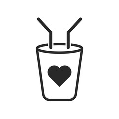 Obraz premium Love Drink Icon