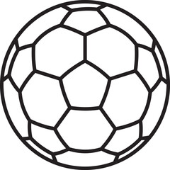 Naklejka premium Classic soccer ball icon for sports competition and team games.