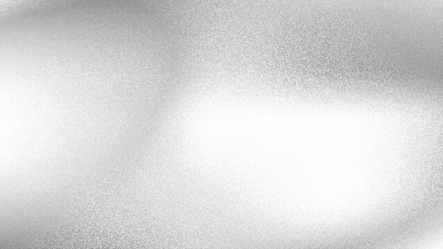 Abstract silver vector background with grainy noise texture. Black and white monochrome film grain overlay effect. Atmospheric dust particles and soft gradient shadows for retro design.