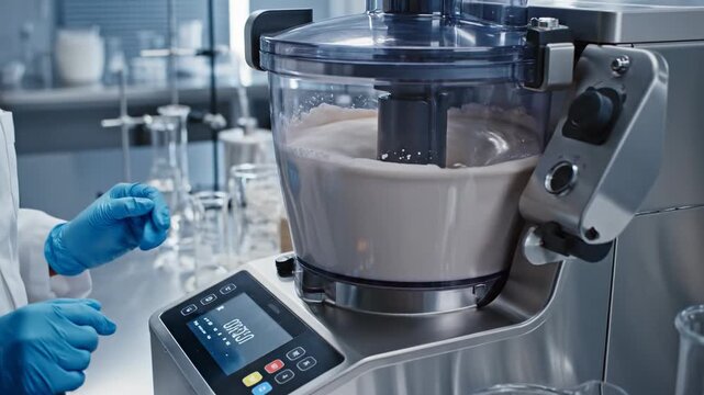 Advanced Food Processor in Action: Precision Mixing for Food Science R&D